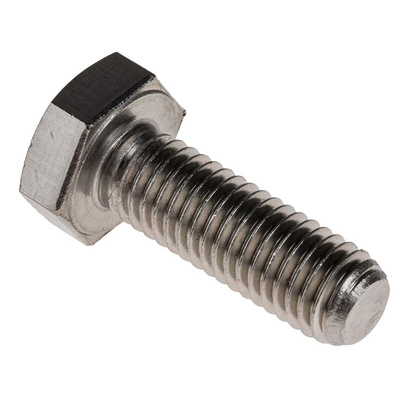 Plain Stainless Steel Hex, Hex Bolt, M10 x 30mm