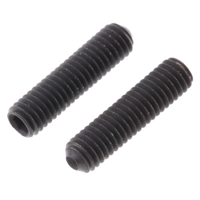 Black, Self-Colour Steel Hex Socket Set M3 x 12mm Grub Screw