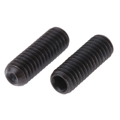 Black, Self-Colour Steel Hex Socket Set M4 x 12mm Grub Screw