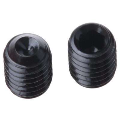 Black, Self-Colour Steel Hex Socket Set M6 x 8mm Grub Screw