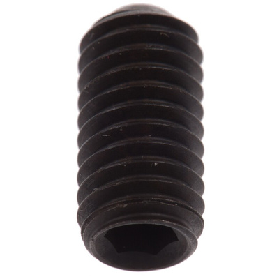 Black, Self-Colour Steel Hex Socket Set M6 x 12mm Grub Screw
