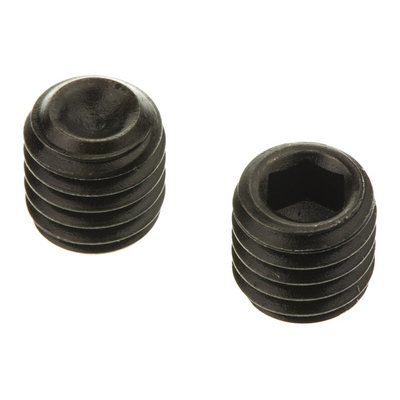 Black, Self-Colour Steel Hex Socket Set M8 x 8mm Grub Screw