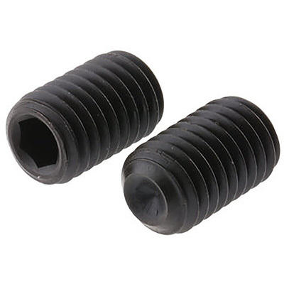 Black, Self-Colour Steel Hex M4 x 10mm Grub Screw