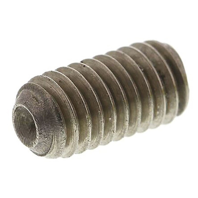 Plain Stainless Steel Hex M3 x 8mm Grub Screw