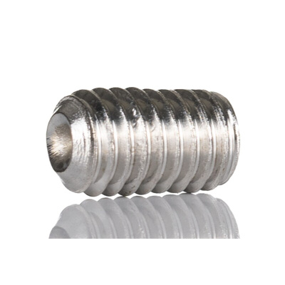 Plain Stainless Steel Hex M6 x 10mm Grub Screw