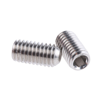 Plain Stainless Steel Hex Socket Set M5 x 10mm Grub Screw