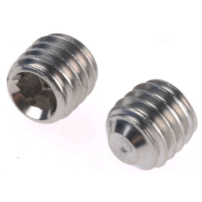 Plain Stainless Steel Hex Socket Set M6 x 6mm Grub Screw