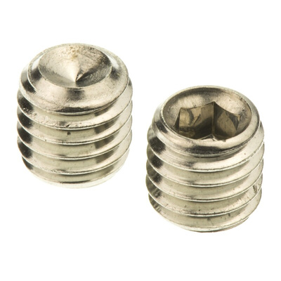 Plain Stainless Steel Hex Socket Set M8 x 8mm Grub Screw