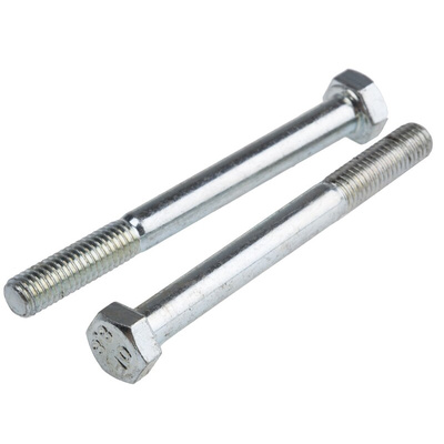 Bright Zinc Plated Steel, Hex Bolt, M5 x 50mm