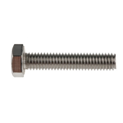 Plain Stainless Steel Hex, Hex Bolt, M6 x 30mm