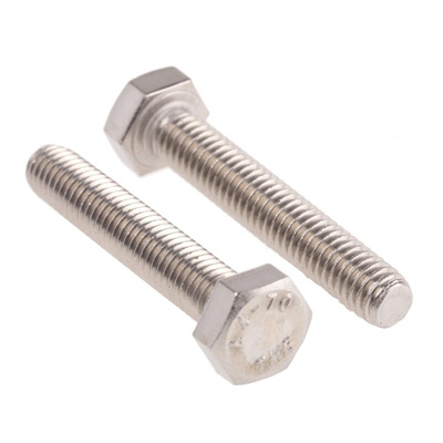 Plain Stainless Steel Hex, Hex Bolt, M6 x 35mm