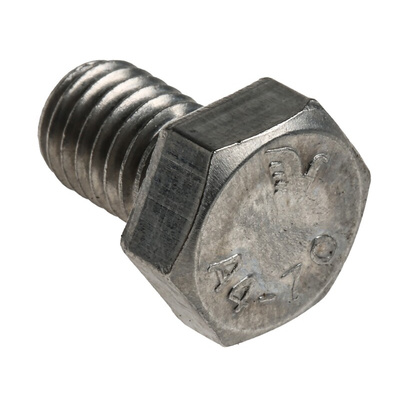 Plain Stainless Steel Hex, Hex Bolt, M8 x 12mm
