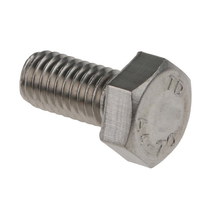 Plain Stainless Steel Hex, Hex Bolt, M8 x 16mm