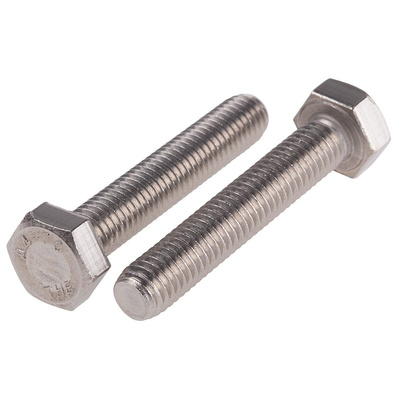 Plain Stainless Steel Hex, Hex Bolt, M8 x 45mm