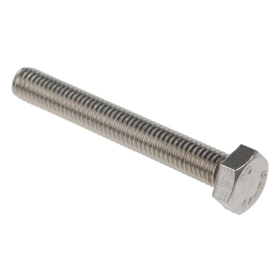 Plain Stainless Steel Hex, Hex Bolt, M8 x 60mm