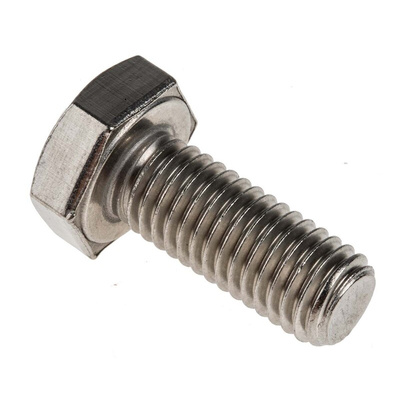 Plain Stainless Steel Hex, Hex Bolt, M10 x 25mm