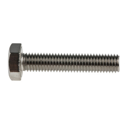 Plain Stainless Steel Hex, Hex Bolt, M10 x 50mm