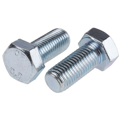 Clear Passivated, Zinc Steel Hex, Hex Bolt, M16 x 35mm