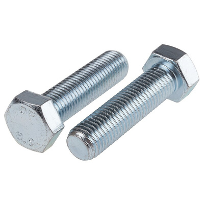 Clear Passivated, Zinc Steel Hex, Hex Bolt, M16 x 60mm