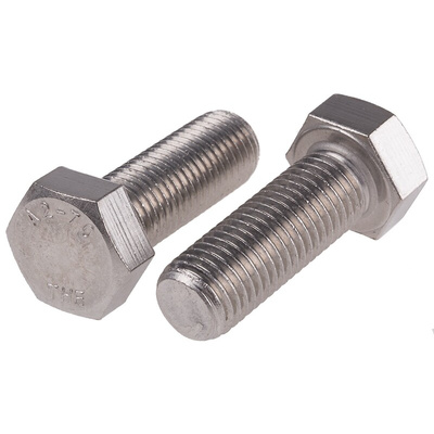 Plain Stainless Steel Hex, Hex Bolt, M16 x 45mm