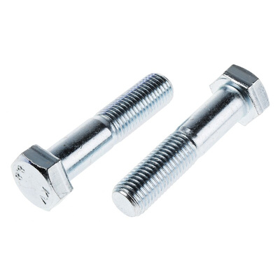 Clear Passivated, Zinc Steel, Hex Bolt, M20 x 90mm