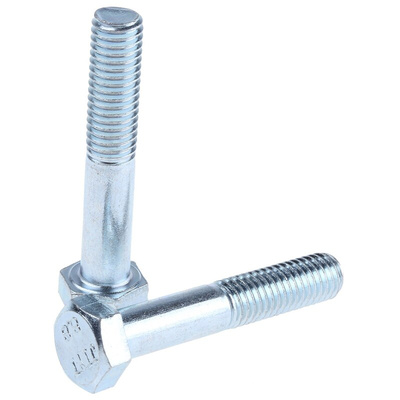 Clear Passivated, Zinc Steel, Hex Bolt, M8 x 45mm