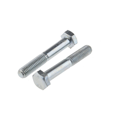 Clear Passivated, Zinc Steel, Hex Bolt, M8 x 50mm