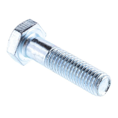 Clear Passivated, Zinc Steel, Hex Bolt, M10 x 40mm