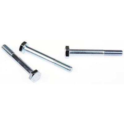 Clear Passivated, Zinc Steel, Hex Bolt, M10 x 80mm