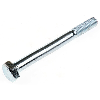 Clear Passivated, Zinc Steel, Hex Bolt, M10 x 100mm