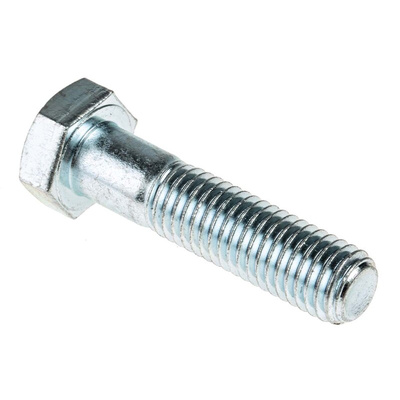 Clear Passivated, Zinc Steel, Hex Bolt, M12 x 50mm