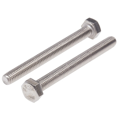 Plain Stainless Steel Hex, Hex Bolt, M8 x 60mm