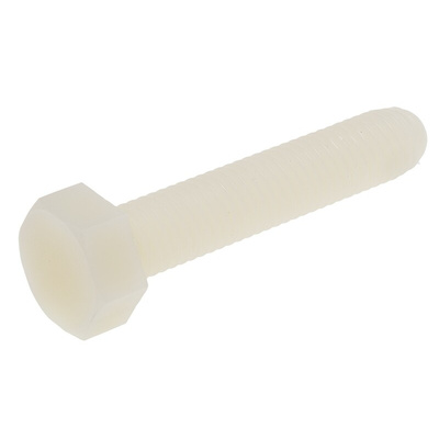 Plain Nylon Hex, Hex Bolt, M10 x 50mm