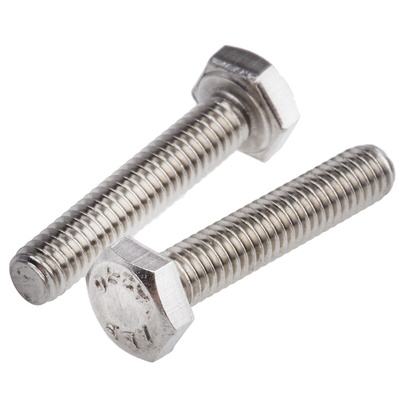 Plain Stainless Steel Hex, Hex Bolt, M4 x 20mm