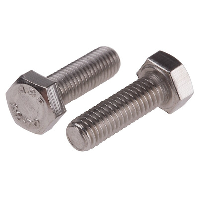 Plain Stainless Steel Hex, Hex Bolt, M5 x 16mm