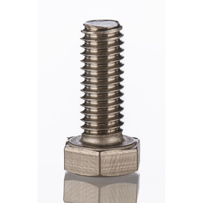 Plain Stainless Steel Hex, Hex Bolt, M6 x 16mm