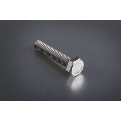 Plain Stainless Steel Hex, Hex Bolt, M6 x 30mm