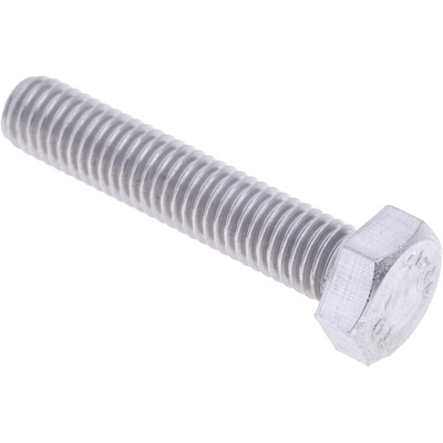 Plain Stainless Steel Hex, Hex Bolt, M8 x 40mm