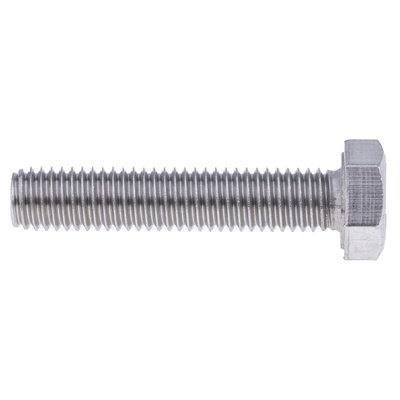 Plain Stainless Steel Hex, Hex Bolt, M8 x 40mm