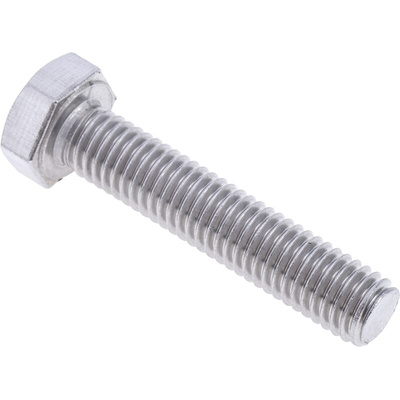 Plain Stainless Steel Hex, Hex Bolt, M8 x 40mm