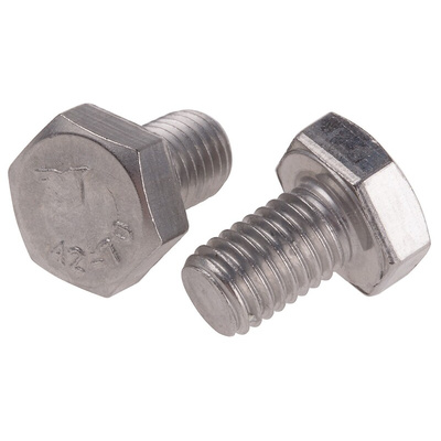Plain Stainless Steel Hex, Hex Bolt, M10 x 16mm