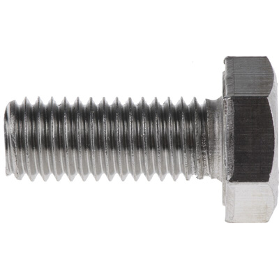 Plain Stainless Steel Hex, Hex Bolt, M10 x 25mm