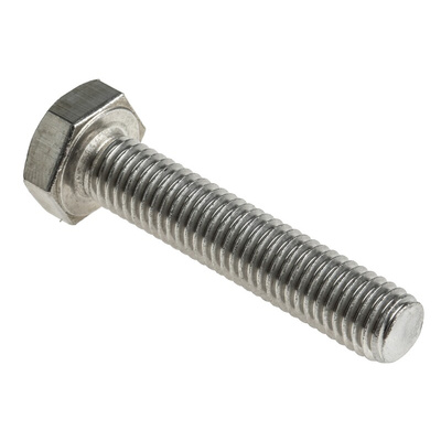 Plain Stainless Steel Hex, Hex Bolt, M10 x 50mm