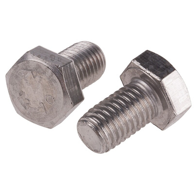 Plain Stainless Steel Hex, Hex Bolt, M12 x 20mm