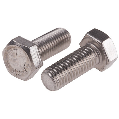 Plain Stainless Steel Hex, Hex Bolt, M12 x 30mm