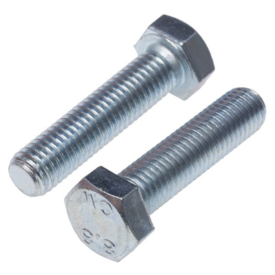 Clear Passivated, Zinc Steel Hex, Hex Bolt, M12 x 50mm