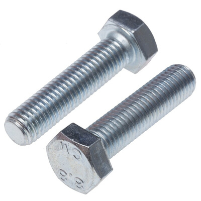 Clear Passivated, Zinc Steel Hex, Hex Bolt, M12 x 60mm