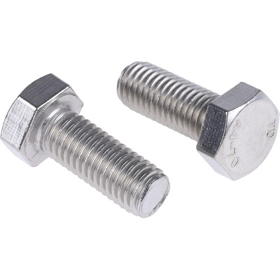 Plain Stainless Steel Hex, Hex Bolt, M12 x 30mm