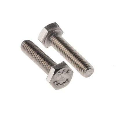 Plain Stainless Steel Hex, Hex Bolt, M4 x 16mm