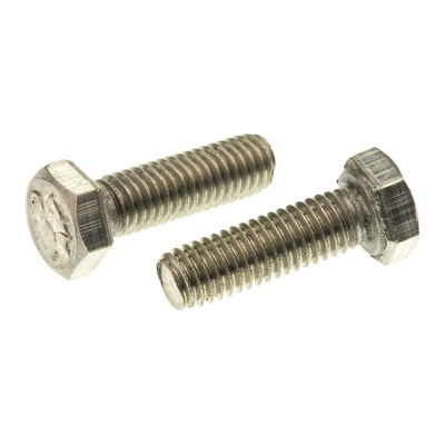 Plain Stainless Steel Hex, Hex Bolt, M5 x 16mm